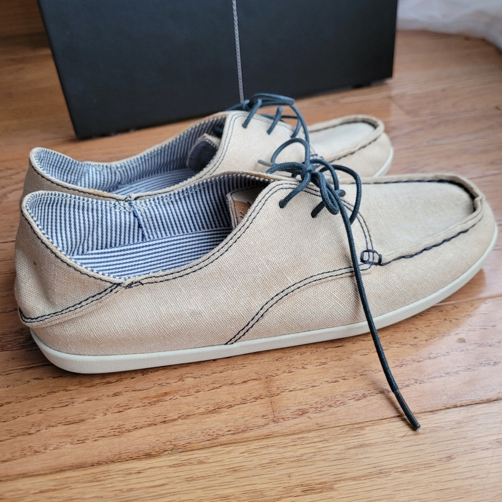 Olukai Heleuma Canvas Sneaker Shoe Converts to Slides Boating 5
